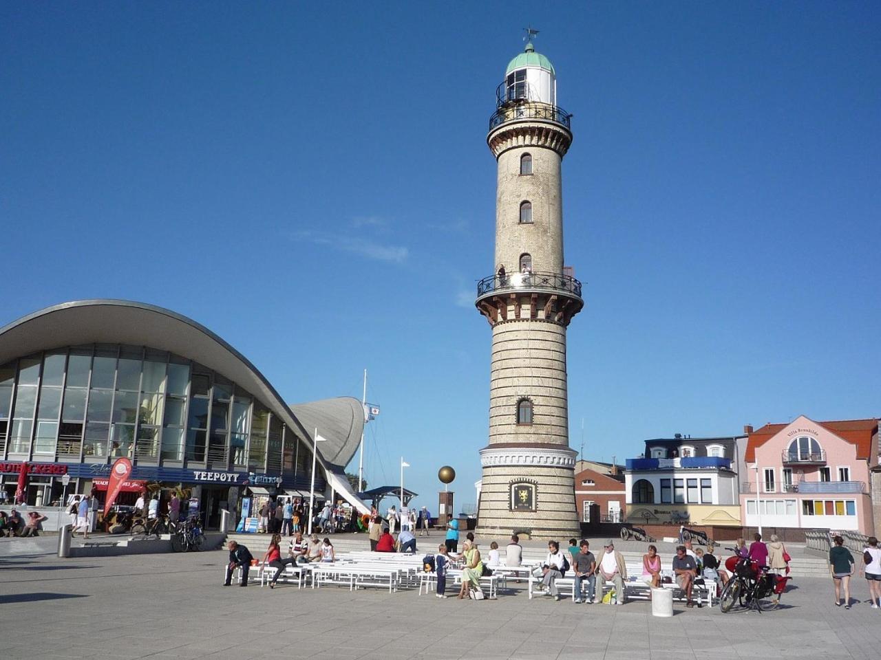 Ferienwohnung Sonnendeck, direkt am Leuchtturm Rostock Exterior foto