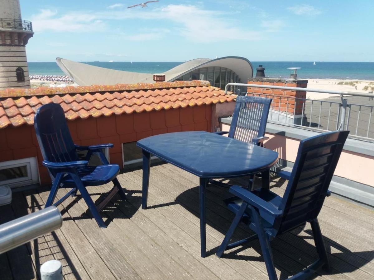 Ferienwohnung Sonnendeck, direkt am Leuchtturm Rostock Exterior foto