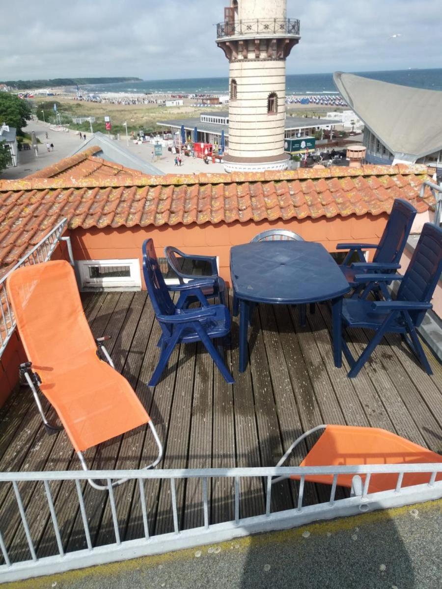 Ferienwohnung Sonnendeck, direkt am Leuchtturm Rostock Exterior foto